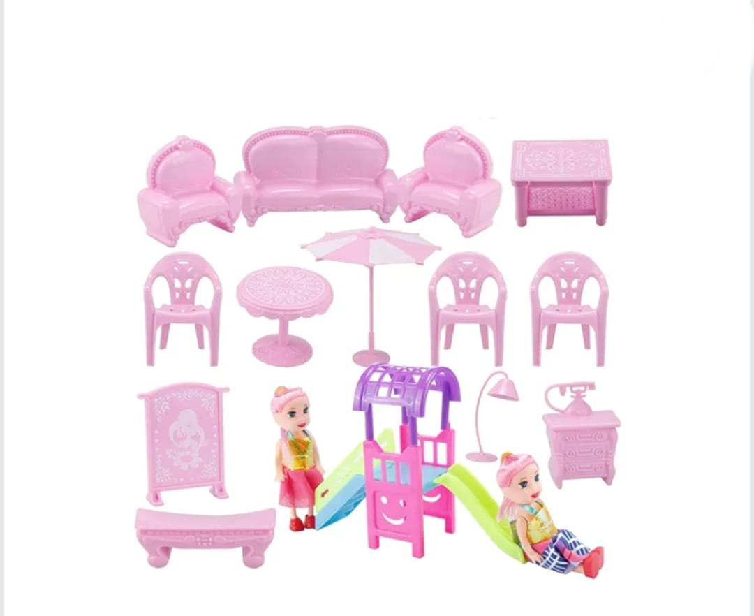 Dream Castle DIY Dollhouse Playset – 3-Story Princess House with Furniture & Accessories
