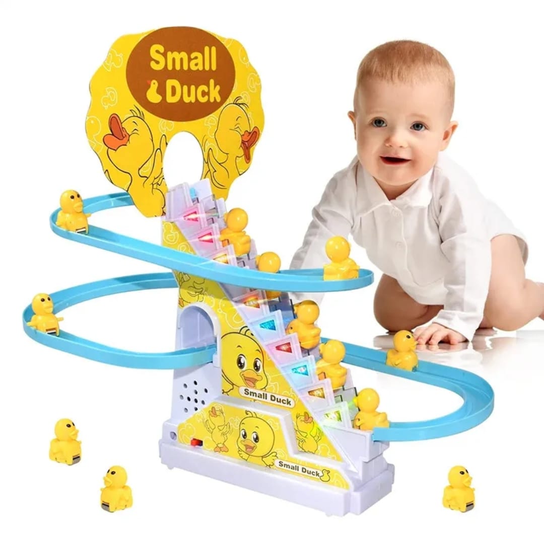 Duck Climbing Toy – Electric Track Slide with Music & Lights for Kids