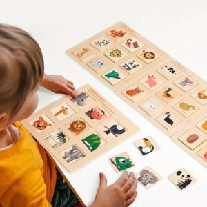 Wooden Matching Puzzle Board for Kids