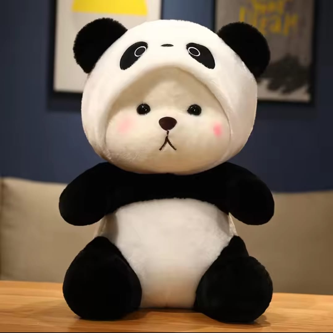 Panda with hood – Soft plush teddy bear  (43cm)