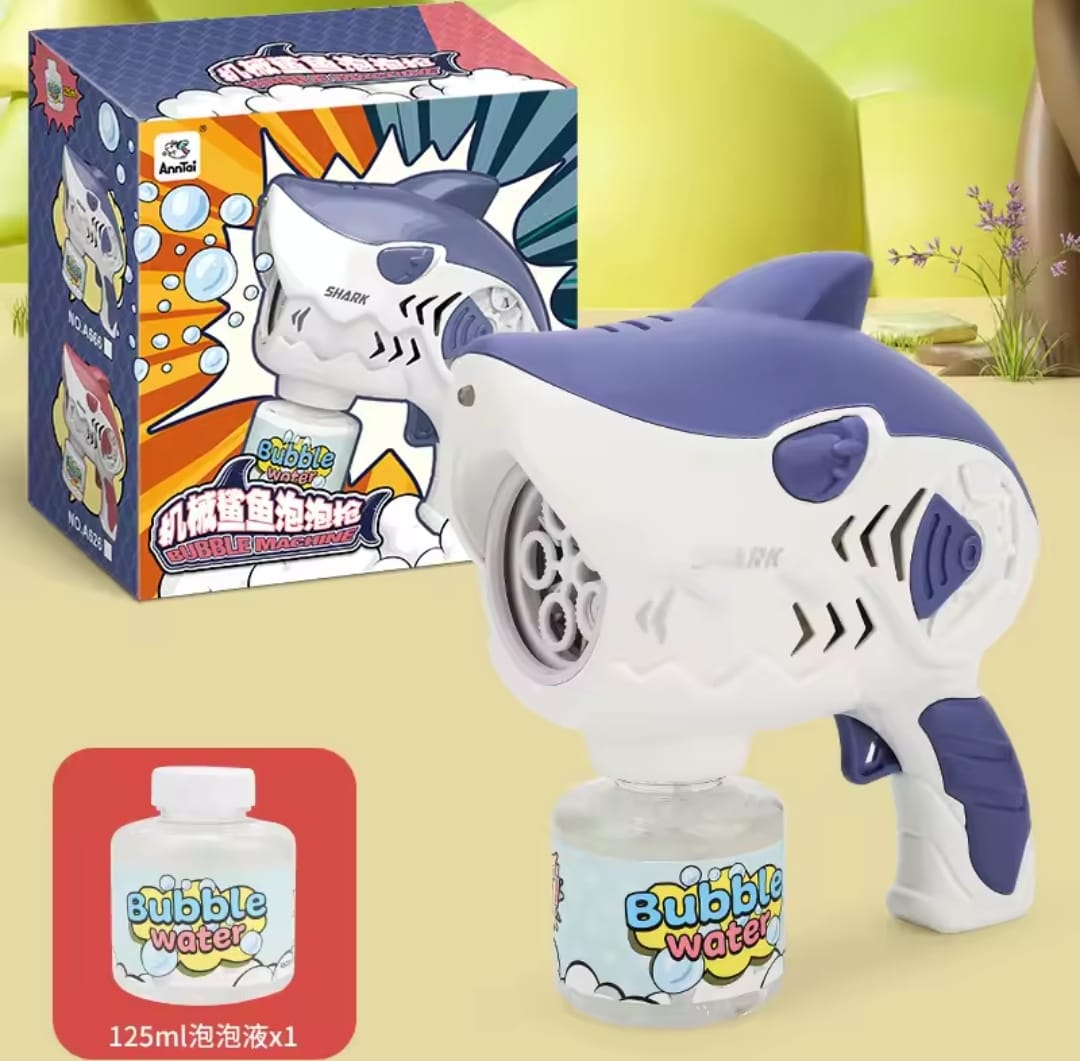 Shark Bubble Gun Machine for Kids