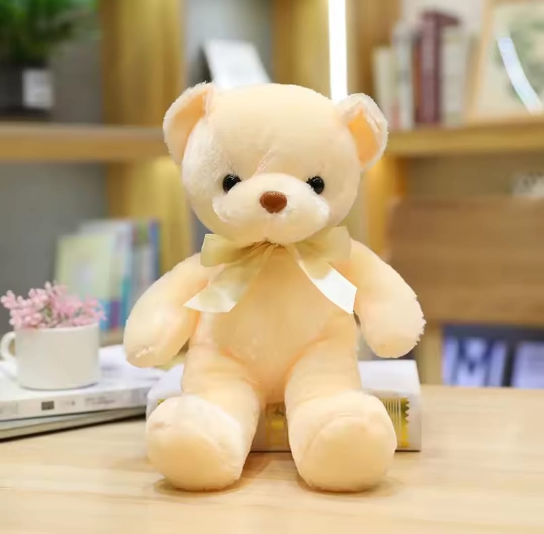 Premium Soft Teddy Bear Plush Toy with Ribbon Bow